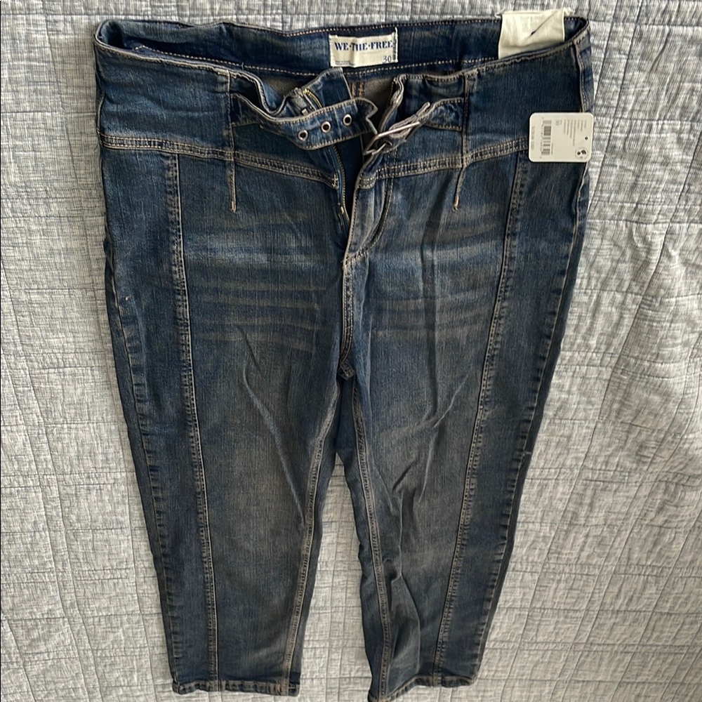 Free People Women's Jeans - Dark Blue